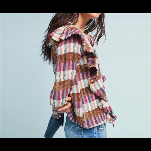 💥Adorable ANTHRO madras boho top by dRA/Anthro NWOT💥 - Picture 3 of 10